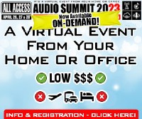  Sign Up! On-Demand Streaming Of All Access Audio Summit 2023 Is Available Now